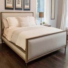 法式复古实木床双人床主卧1.8米现代简约美式1.5米布艺床高端家具