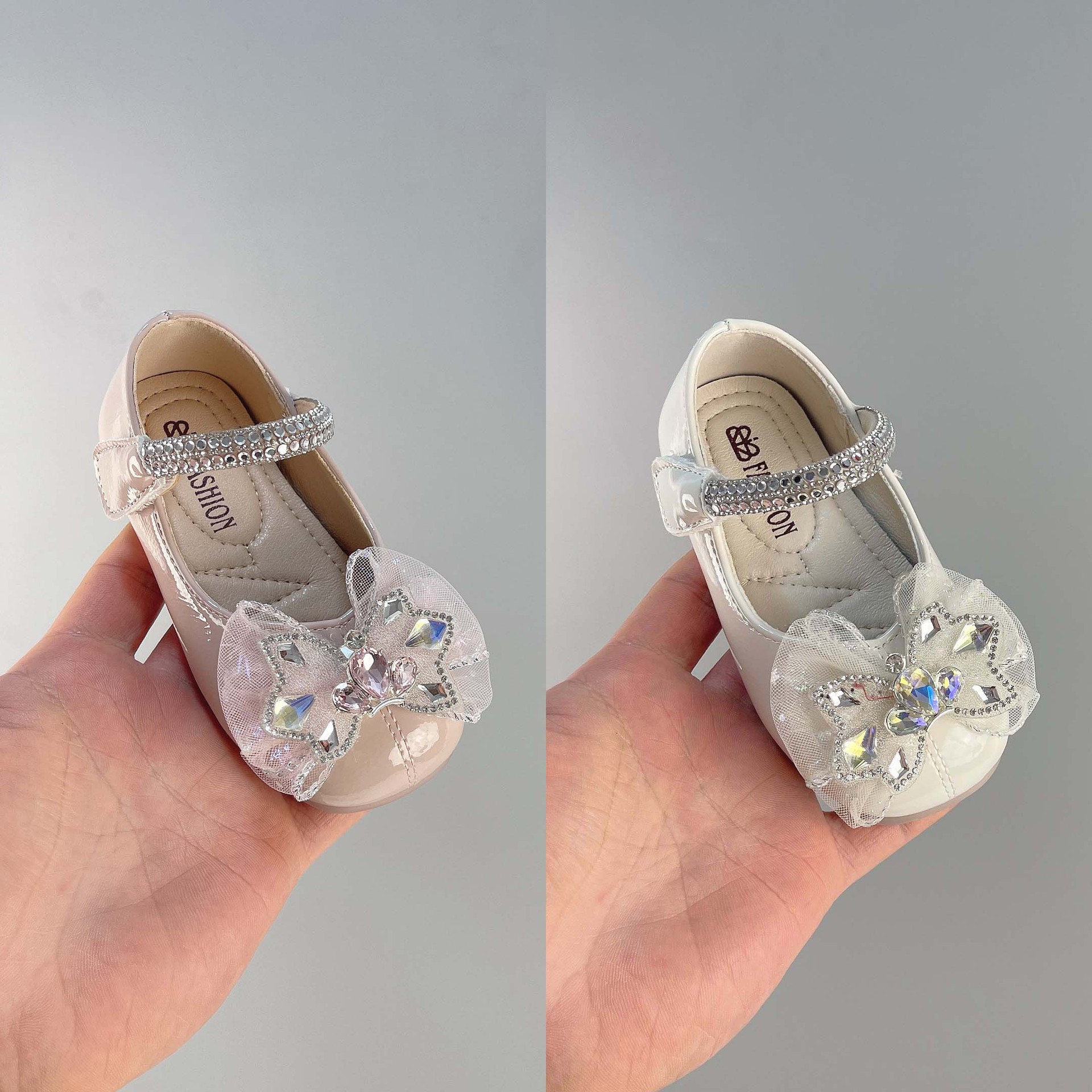 2024儿童春款鞋子宝宝软底学步鞋女童公主鞋中小童蝴蝶结方口皮鞋