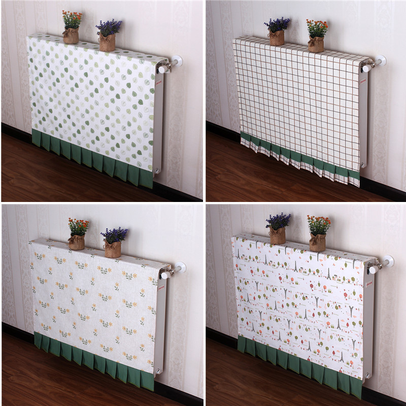暖气片罩搭巾家用老式暖气防熏墙遮挡罩布艺装饰防尘罩可全包