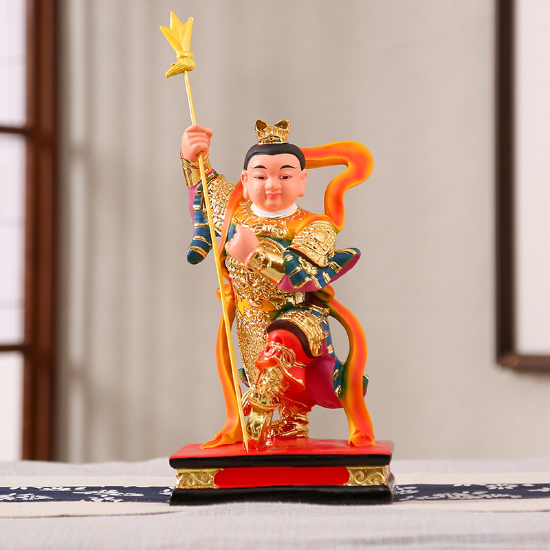 三太子哪吒神像元帅家居供奉 摆件树脂道教神像三太子佛像12寸