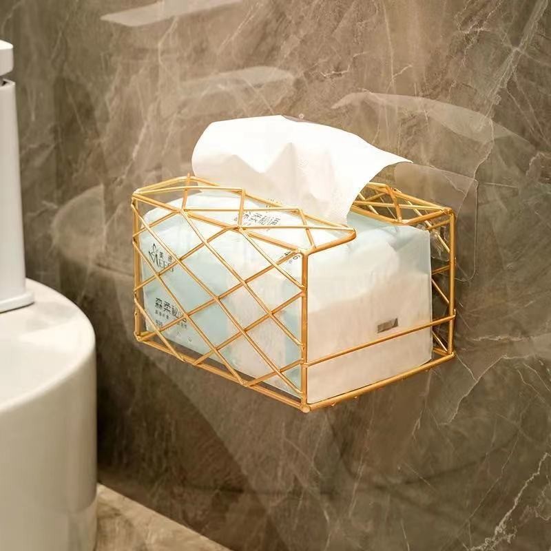 免打孔卫生纸置物架卫生间纸巾盒收纳神器多功能抽纸盒挂壁纸巾盒