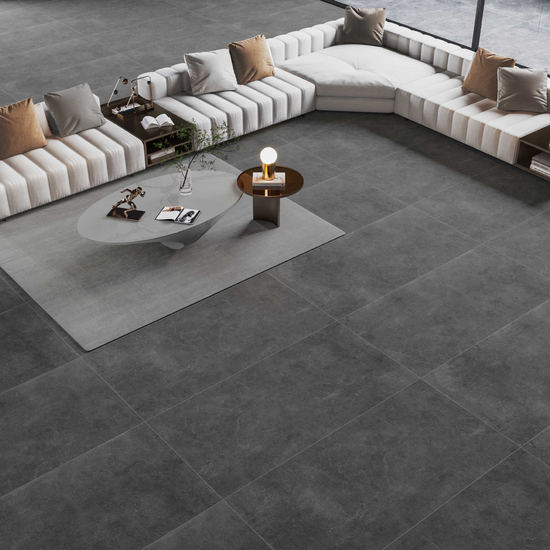 侘寂风微水泥瓷砖9001800哑光大板砖奶白色客餐厅酒店民宿墙地砖