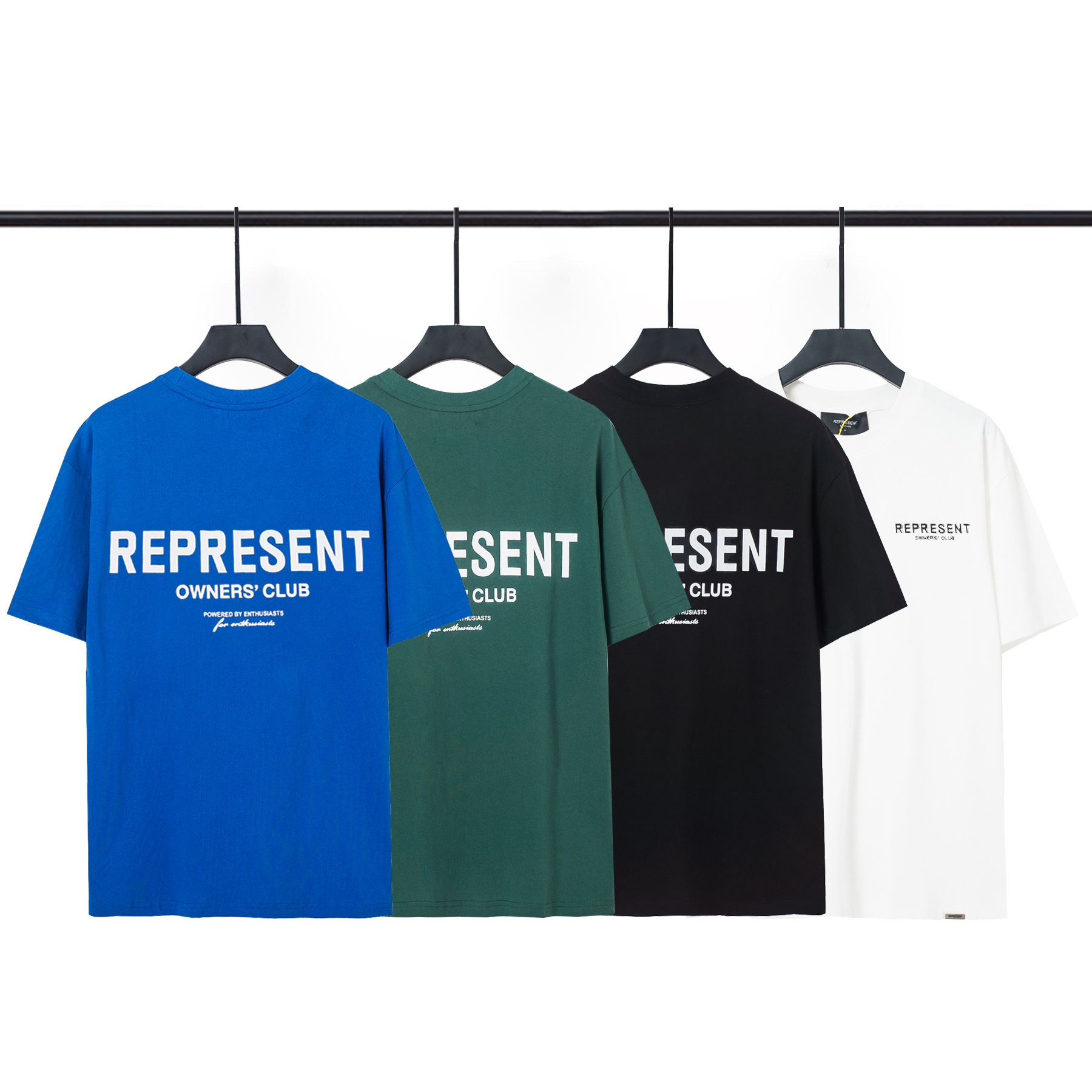 正确版represent小标字母短袖潮牌经典fog高街纯棉情侣宽松t恤男