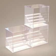 泡泡玛特高清亚克力大容量盲盒收纳展示架模型透明防尘玩偶手办盒