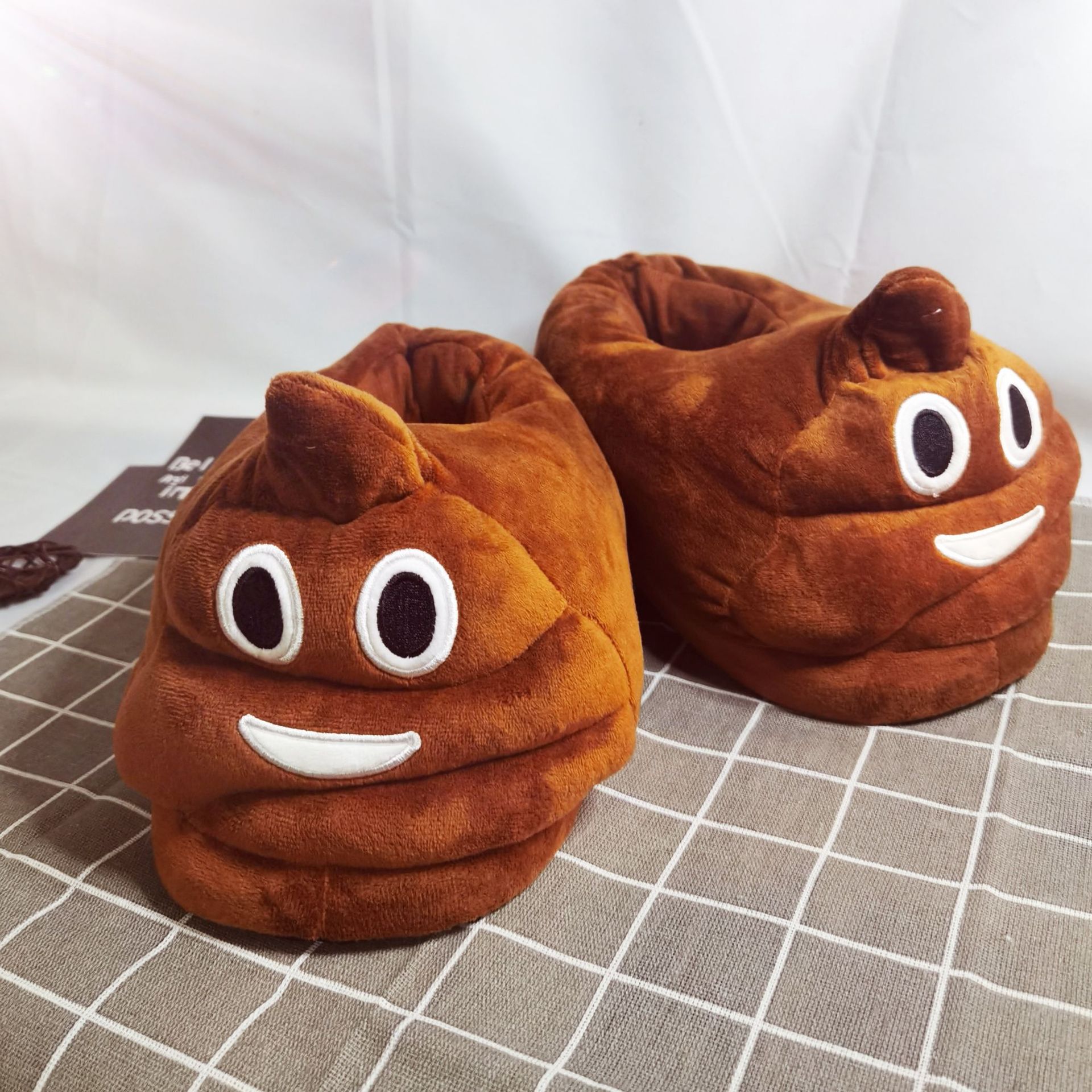 搞怪棉拖鞋女大便便家居创意保暖可爱动漫冬季滑稽包跟棉鞋情侣款