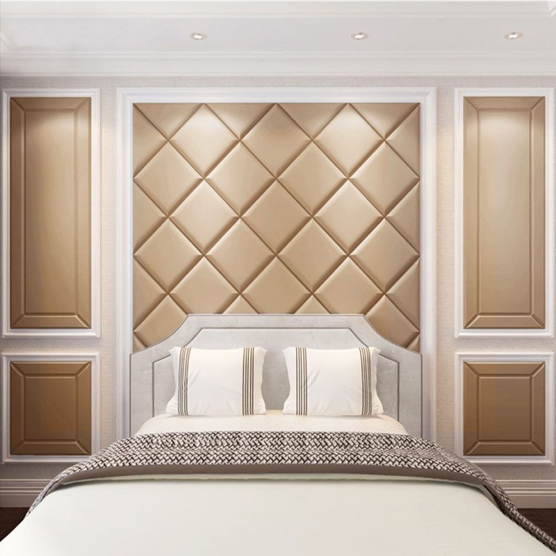 卧室床头软包背景墙装饰墙面硬包客厅主卧欧式软包背景墙自粘