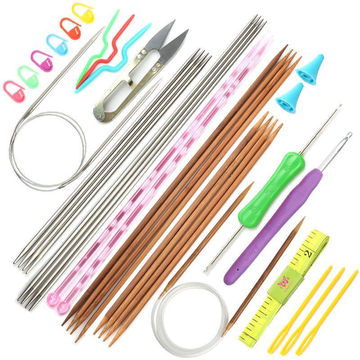 钩织材料包全套新手编织工具软柄钩针针毛衣针水晶针织围巾棒代发
