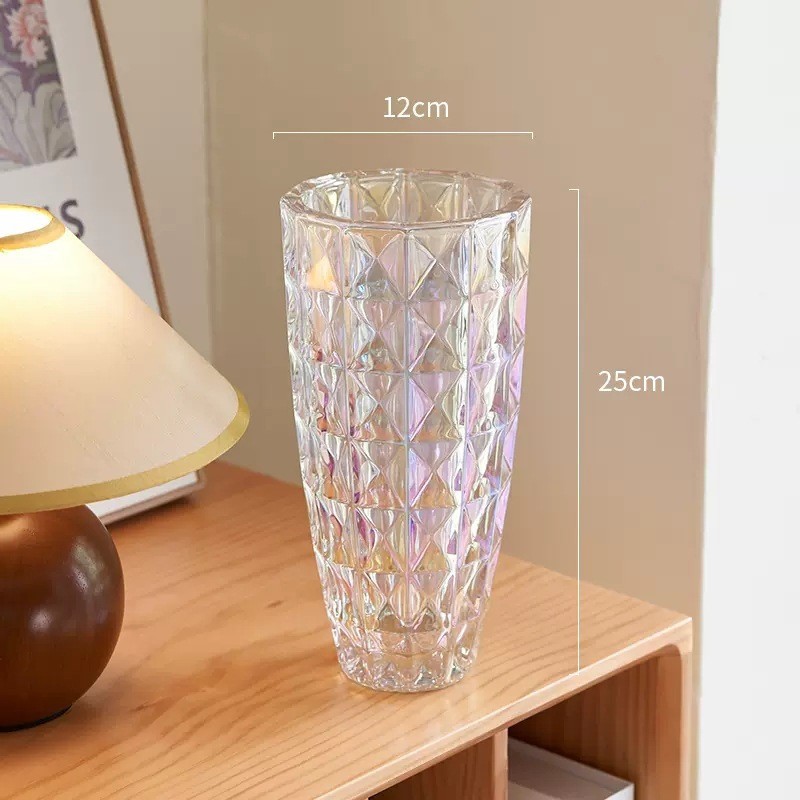 Thick Glass Vase Transparent High-Grade Hydroponic Flower Lily Rose Flowers Ins Style Good-looking Ornaments