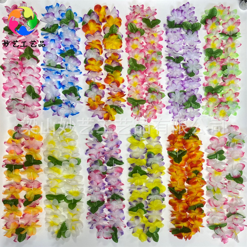 花环夏威夷花环套装 运动会开幕式服饰 颈环公司聚会挂脖子仿真花