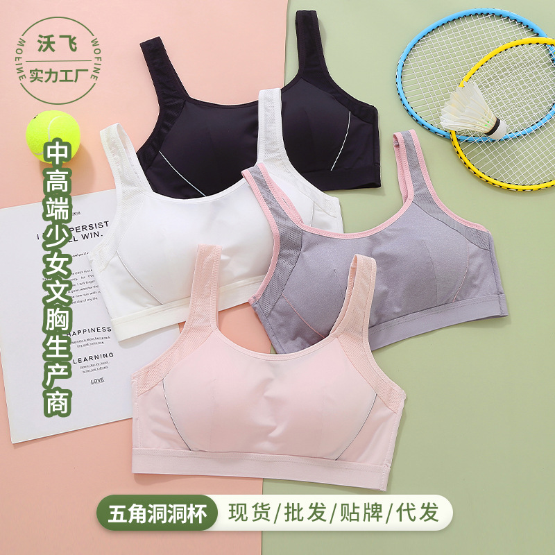 Sports Underwear Women's Vest Shockproof Running Anti-Sagging Girl Quick-Drying Gathering Bra Student High School Student Bra