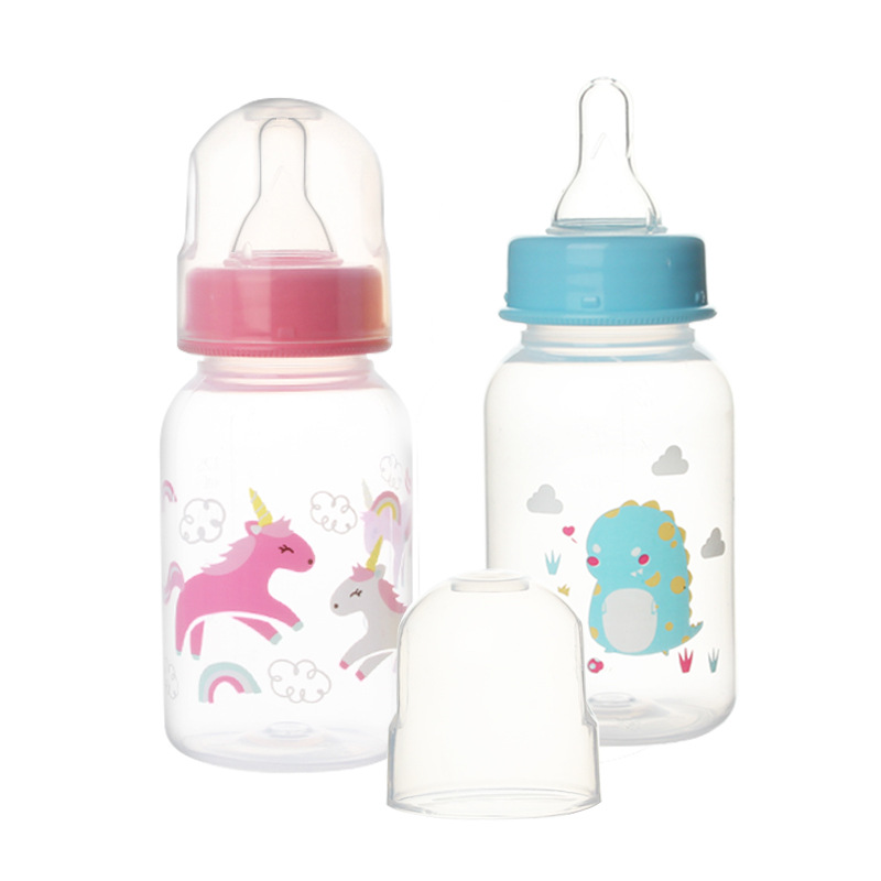 Newborn Baby Anti-Flatulence Food Grade Pp125ml Feeding Bottle Standard Caliber Baby Feeding Bottle Printed Logo