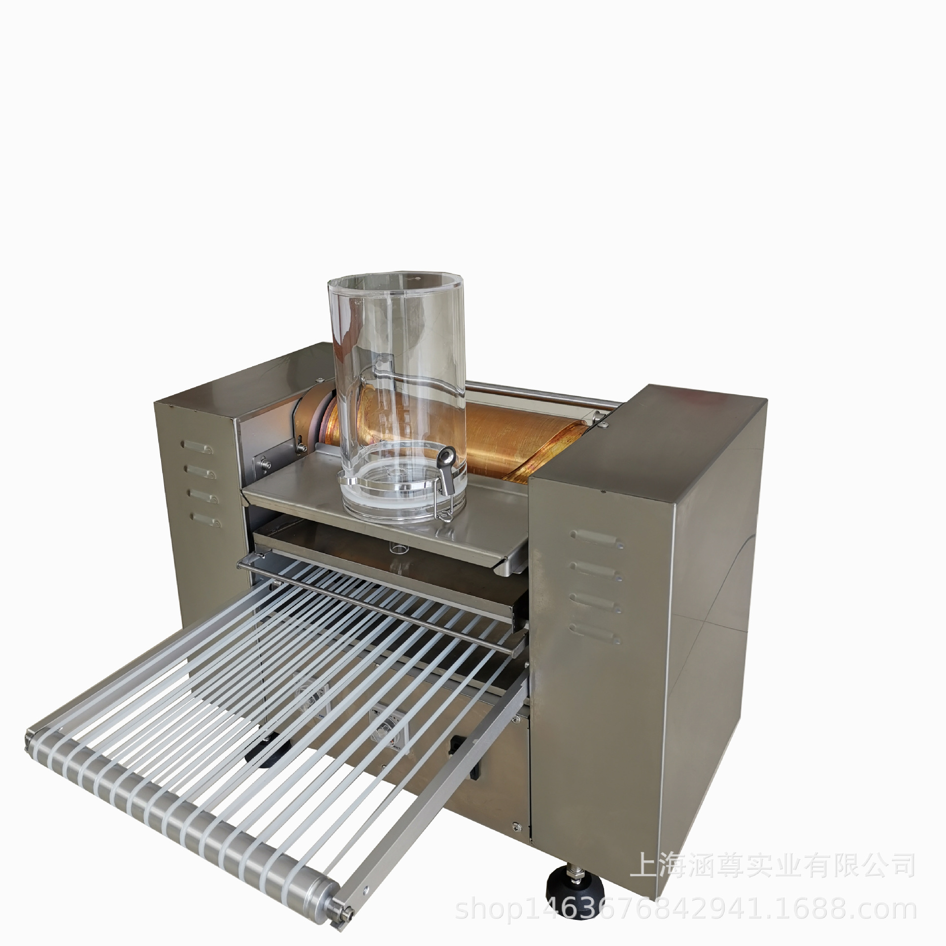 越少) 机器重量:50kg      机器尺寸:600*520*450mm 千层蛋糕机器省时
