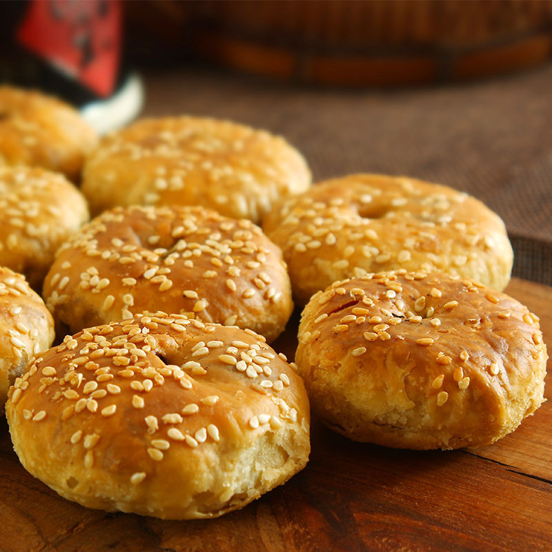 黄山烧饼梅干菜烧饼安徽特产梅菜扣肉饼小酥饼300克