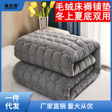 床垫租房床褥加厚加绒冬天保暖家用榻榻米垫带固定绳可机洗不成团
