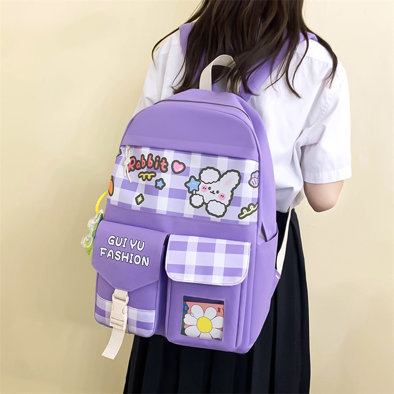 New Arrival Girlish Style Junior High School Student Campus Schoolbag Women's Simple Casual Backpack