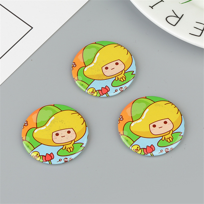 个性广告礼品马口铁磁性贴创意卡通冰箱磁性圆形冰箱贴定制logo