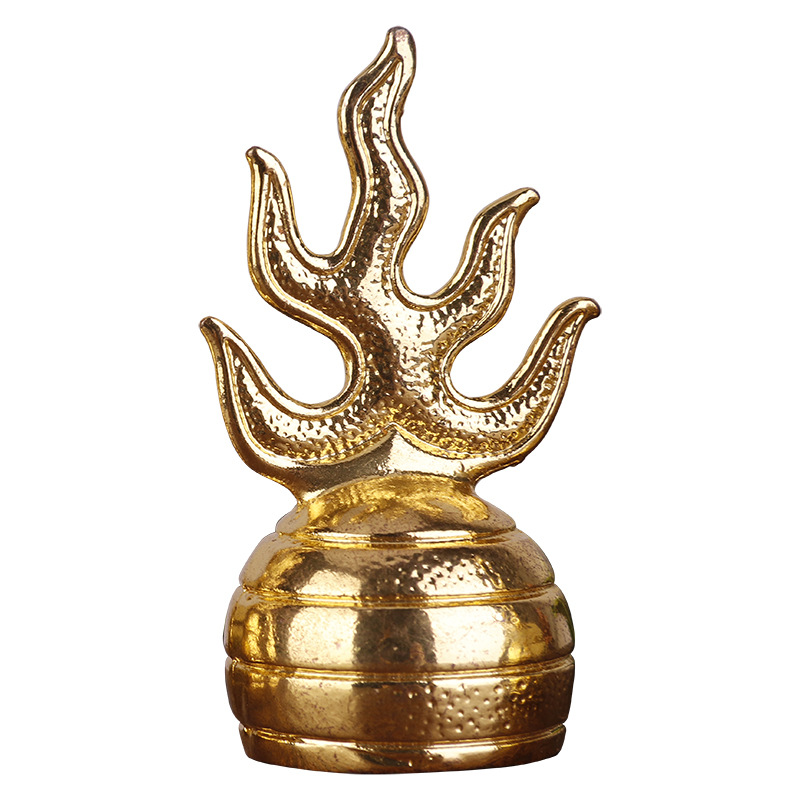 铜纯铜地藏王菩萨法器四面禅杖火焰珠锌合金锡杖唐三藏法杖火球珠