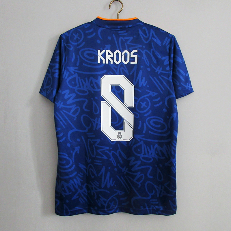 2122赛季欧冠足球服短袖上衣男 皇马主客场比赛训练球衣 一件代发