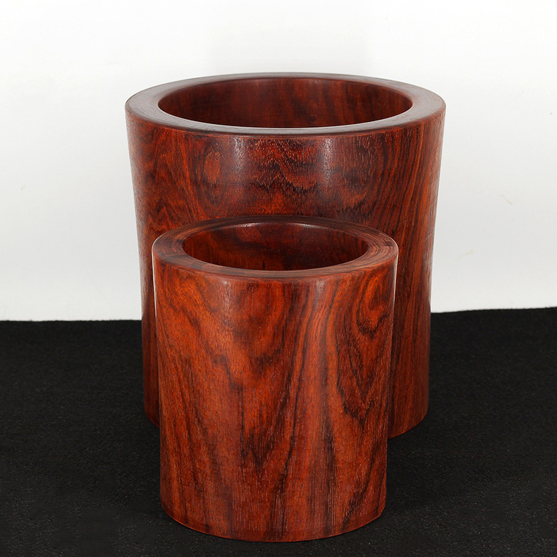 小叶紫檀木大号笔筒 血檀风木笔筒 大根整料加工-阿里巴巴