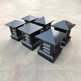 杭州厂家定制别墅屋顶烟囱帽通风防雨帽铝合金方形风帽颜色可选