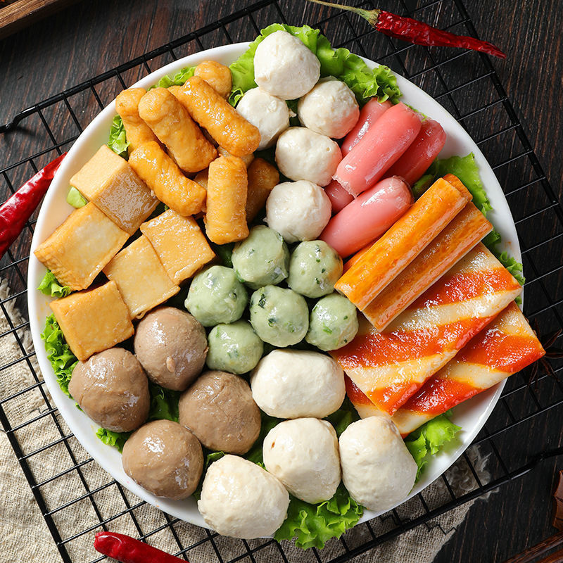 45成交34吨丸子批发涮火锅组合麻辣烫关东煮撒尿牛肉鱼丸烧烤串串食材