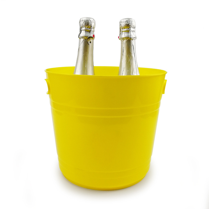 工厂加工定制可印logo 提手酒吧啤酒桶香槟桶 pp圆形塑料冰桶