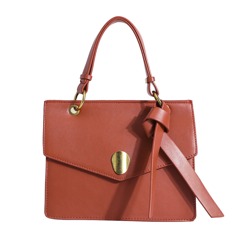 Special-Interest Design New Women's Bag Simple Small Solid Color Square Bag Versatile Texture Portable Briefcase Shoulder Messenger Bag Fashion