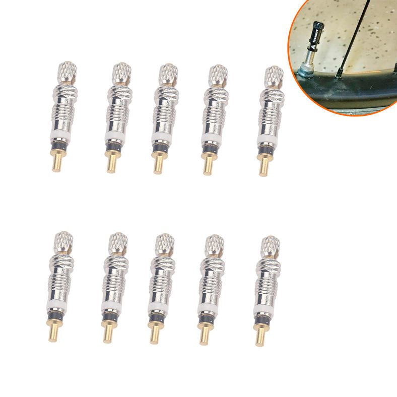 适用自行车法式气门芯真空气门嘴 黄铜镀镍法式气嘴 一件代发