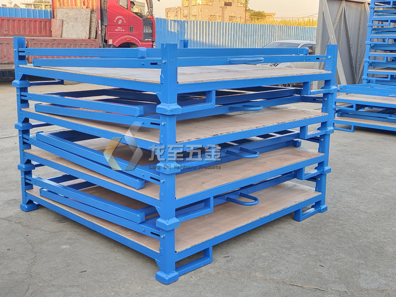 龙至供应工厂布料堆垛货架重型卷料放置架仓库布匹架折叠式堆垛架