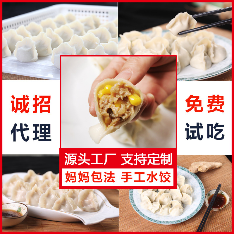 速冻半成品速冻水饺外卖手工水饺批发 素馅饺子 鲜肉蔬菜水饺