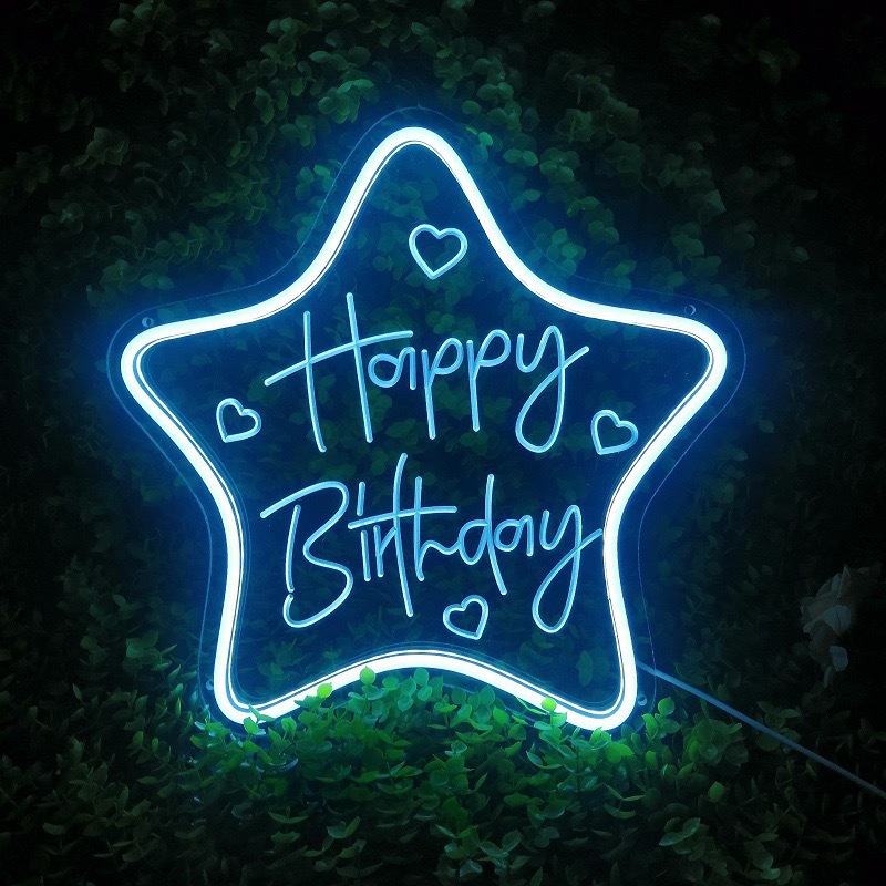 Amazon Led Neon Light Happy Birthday Letter Luminous Modeling Light Birthday Party Decoration Atmosphere