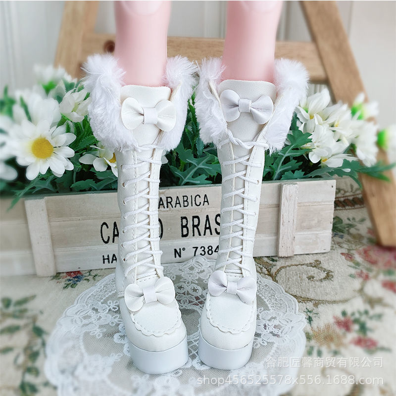 60cm Ye Luoli Doll Boots plus Velvet Band Hair High-Heel Boots 3 Points Bid Children's Shoes Barbie Doll Boots