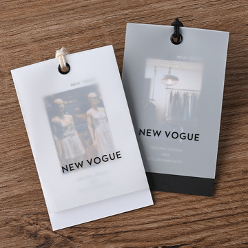 高档艺术标签时尚撕不烂服装店吊牌个性彩色商标制作logo挂牌定