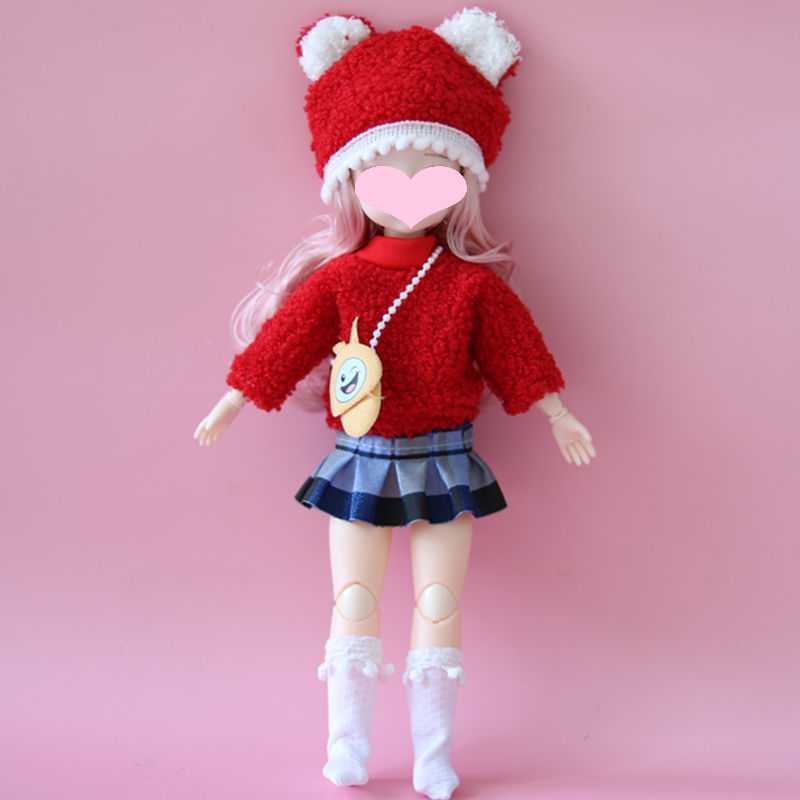 6分bjd娃衣30厘米娃娃衣服胖娃娃裙子牛仔裤套装女孩过家家玩具