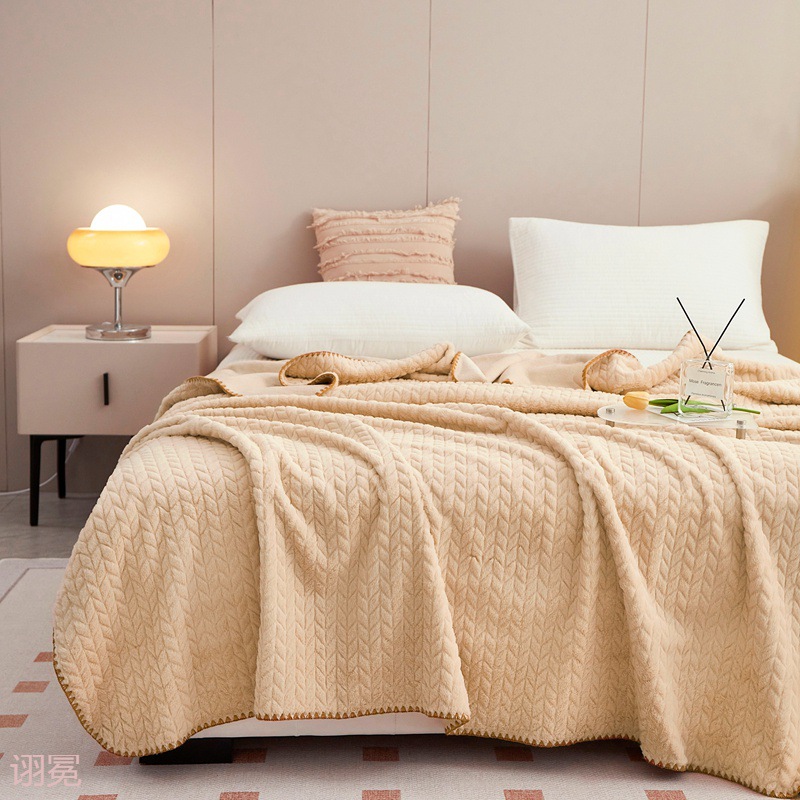 跨境外贸长毛兔兔绒毛毯盖毯单层加厚夏季空调毯贝贝绒礼品毯子