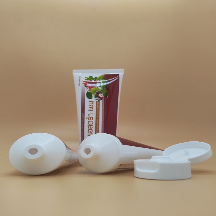 100g 牙膏管护理霜修护乳包装铝塑白片材软管化妆品包装工厂