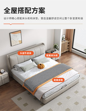 W啠2菲玛仕真皮床现代简约1.5米家用卧室床双人1.8x2米头层牛皮软