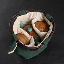 Tea set a pot four cups storage bag cloth bag cotton tea set