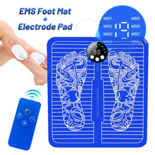 新款跨境智能EMS按摩垫足疗机USB充电便携足底按摩仪智能按摩脚垫