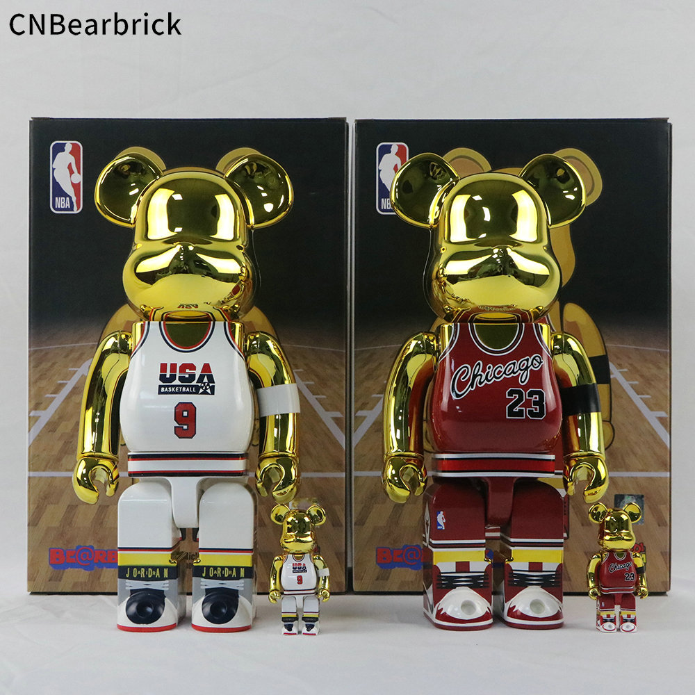 国产bearbrick篮球明星系列乔丹套装积木熊潮玩公仔玩偶装饰摆件