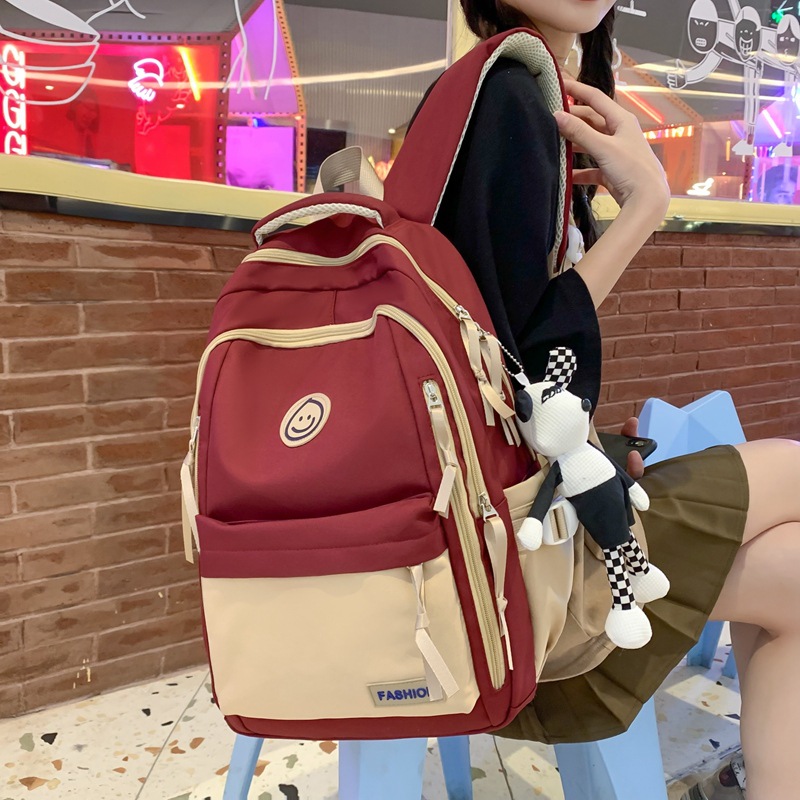 Schoolbag Female Ins Style Cute Korean High School Student Junior High School Student Primary School Student Three to Grade Five, Grade Six Backpack Backpack