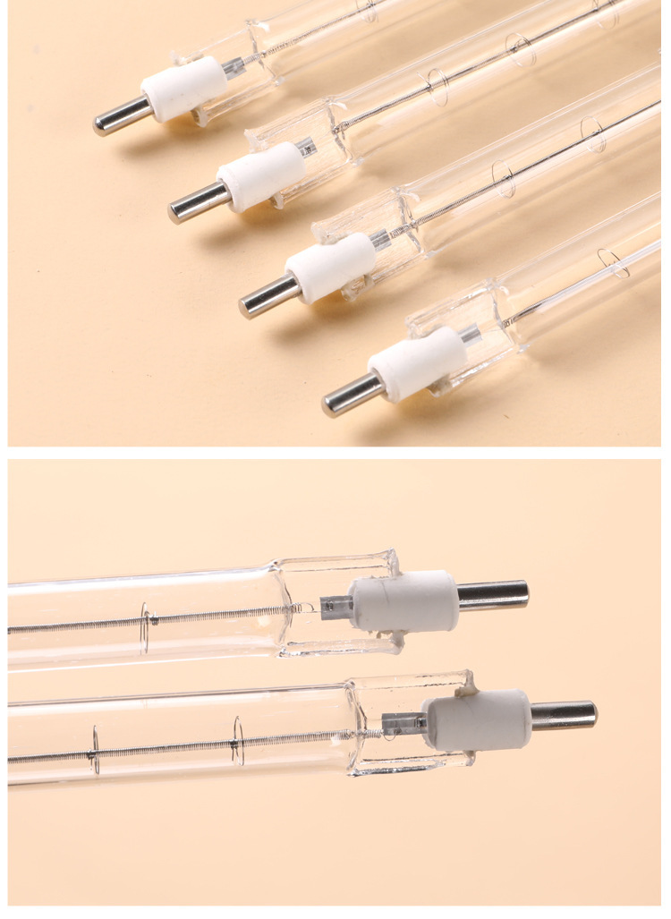 卤钨灯管夹式500w1000瓦碘钨乌丝烤鸭炉专用工地照明加热耐高温条