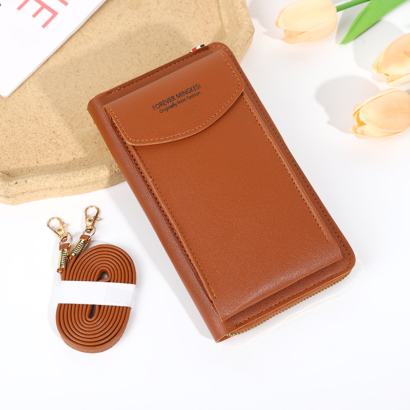 New Large Capacity Mobile Phone Bag Small One Shoulder Crossbody Zipper Bag Multi-Functional Long Clutch Women's Wallet Wholesale