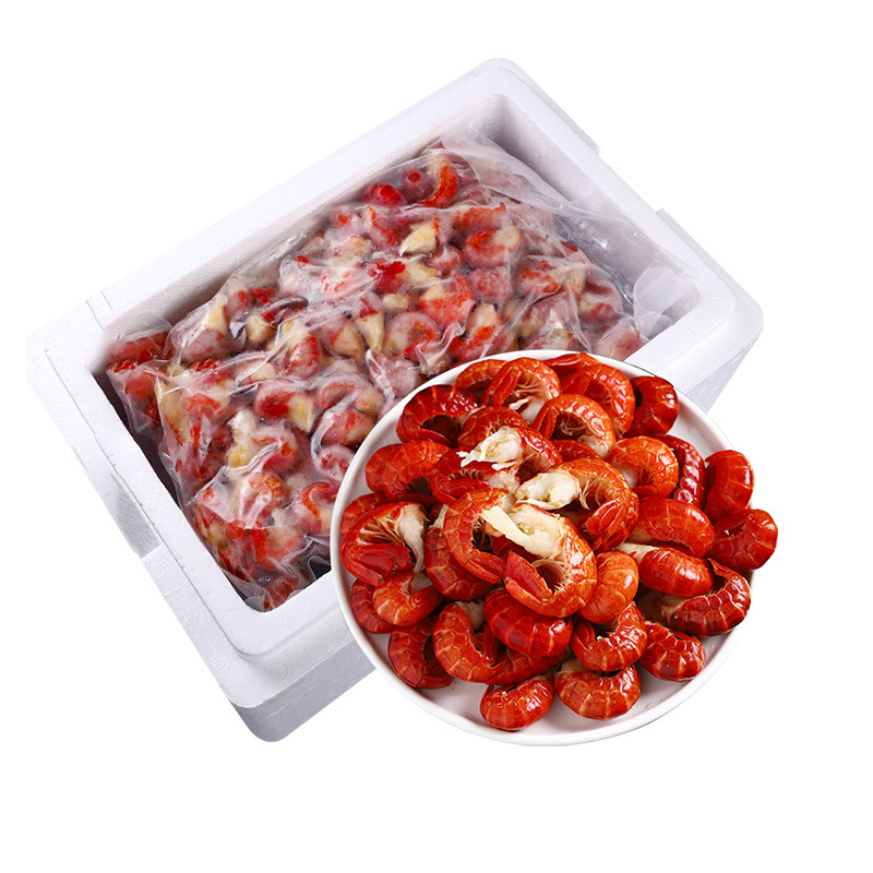 特大龙虾尾冷冻生鲜无冰衣大号商用批发整箱10斤小龙虾尾大生虾球