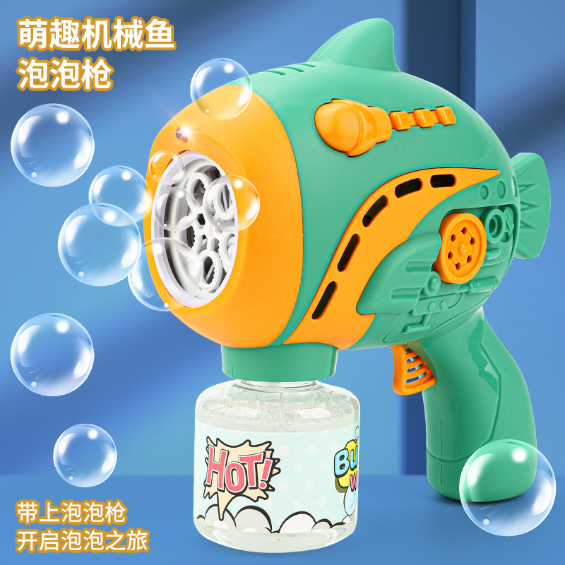 large hole automatic bubble machine electric bubble stick space bubble gun popular children‘s park toys wholesale