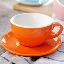 新款陶瓷咖啡杯碟可印logo骨质瓷杯带碟子小号150ML