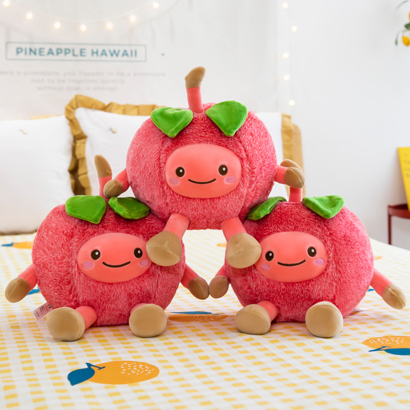 Creative Apple Pillow Plush Toy Cherry Figurine Doll Fruit Rag Doll Children's Birthday Gifts Girl Cute