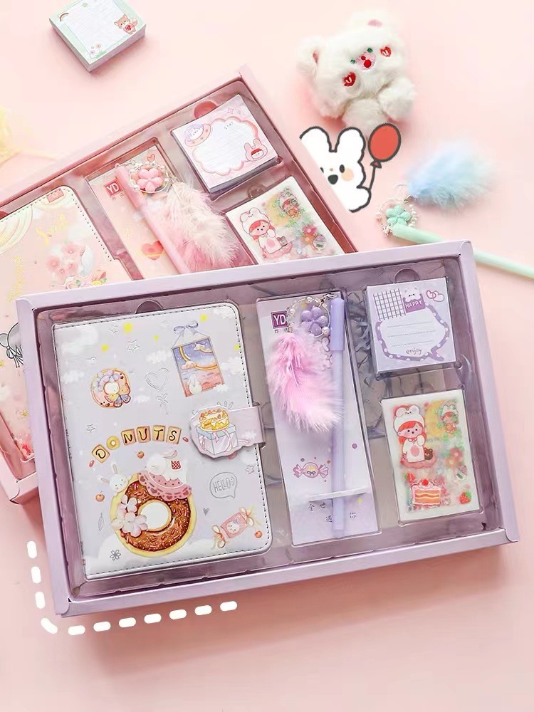 韩系学生手账本礼盒套装日系礼包古风少女心学生笔记本子礼物