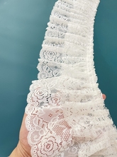 白色双层14厘米宽 1米价 加密褶皱裙摆窗帘家居配饰蕾丝花边辅料