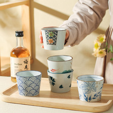 日式小茶杯围炉煮茶陶瓷喝茶杯子功夫茶具套装主人杯品茗杯